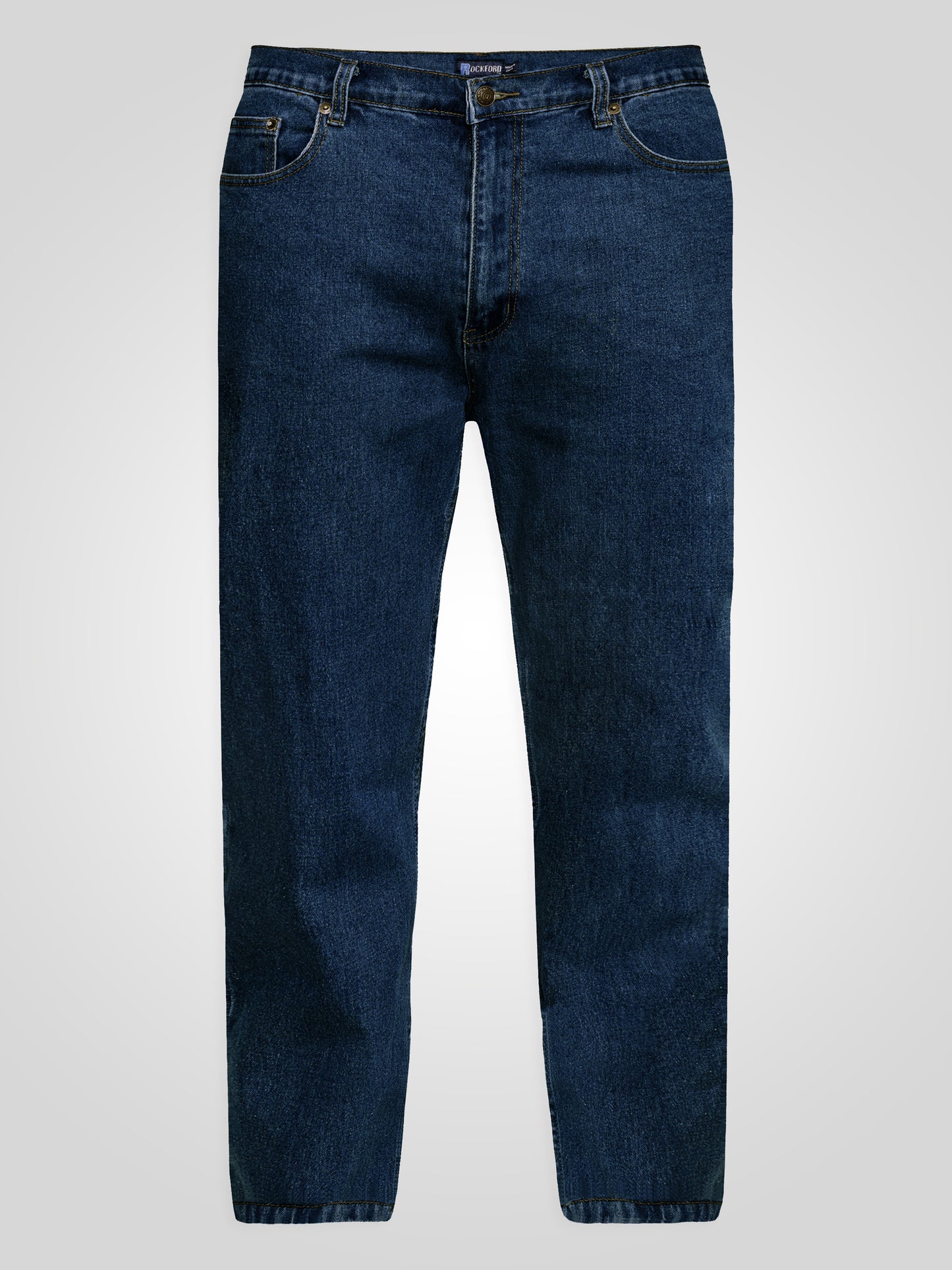 CARLOS -ROCKFORD Blue Stonewash Classic Comfort Fit Stretch Jeans