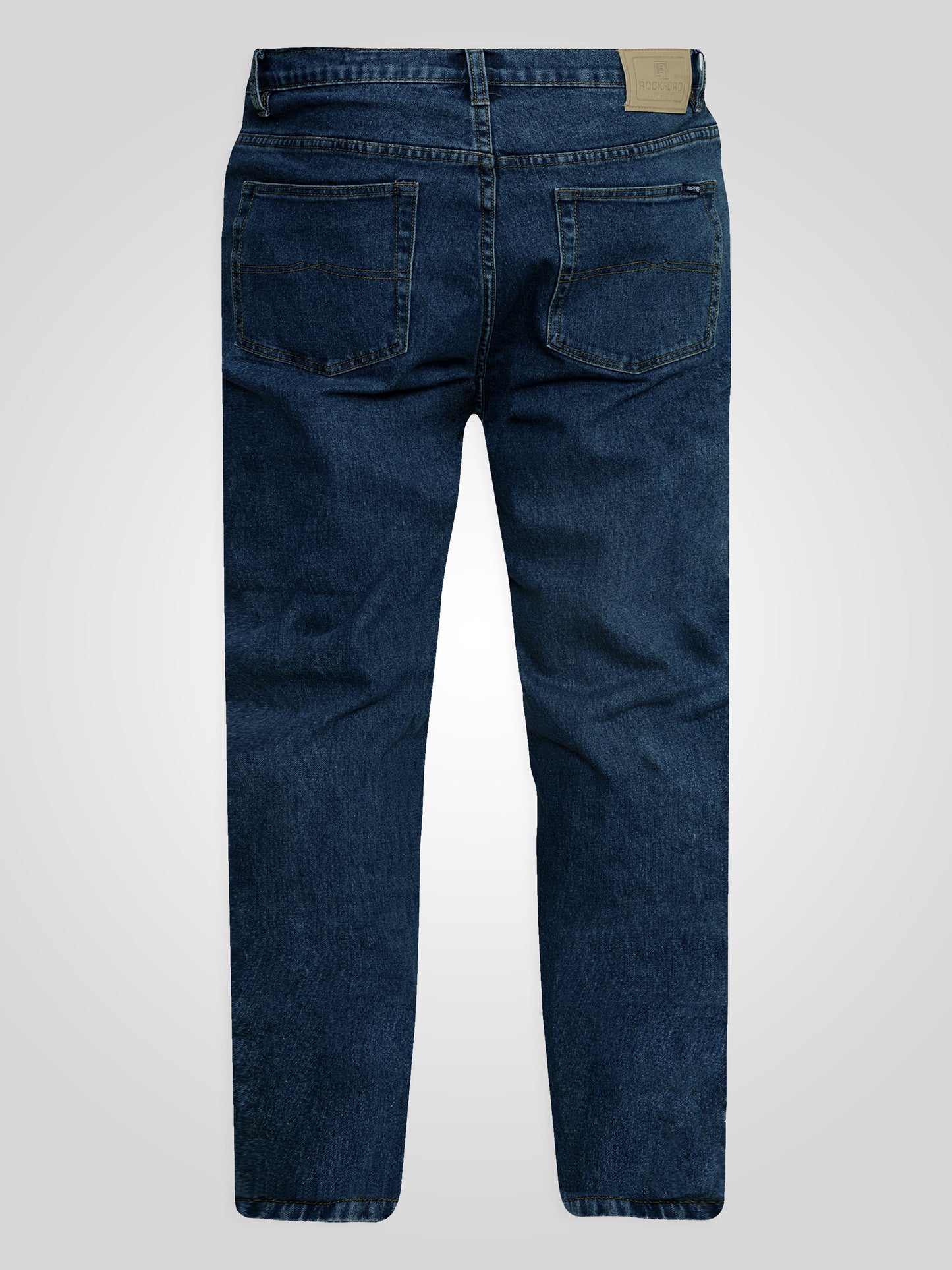 CARLOS -ROCKFORD Blue Stonewash Classic Comfort Fit Stretch Jeans