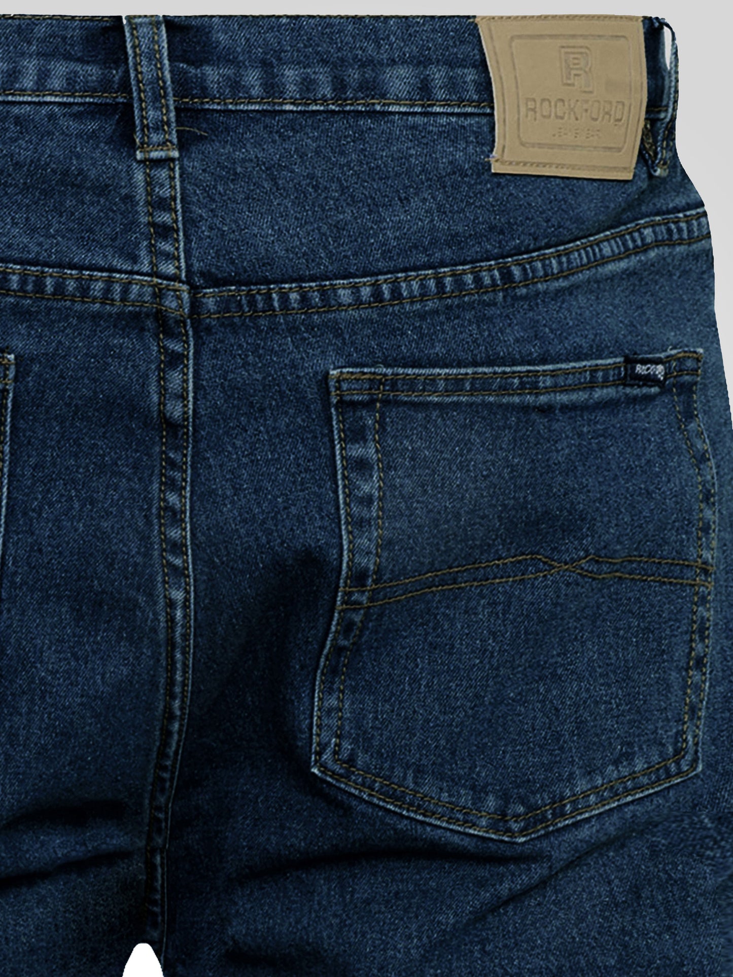 CARLOS -ROCKFORD Blue Stonewash Classic Comfort Fit Stretch Jeans