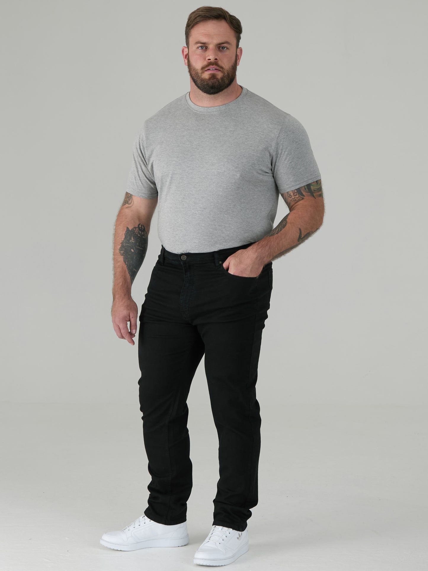 CARLOS -ROCKFORD Black Classic Comfort Fit Stretch Jeans