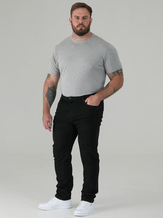 CARLOS -ROCKFORD Black Classic Comfort Fit Stretch Jeans