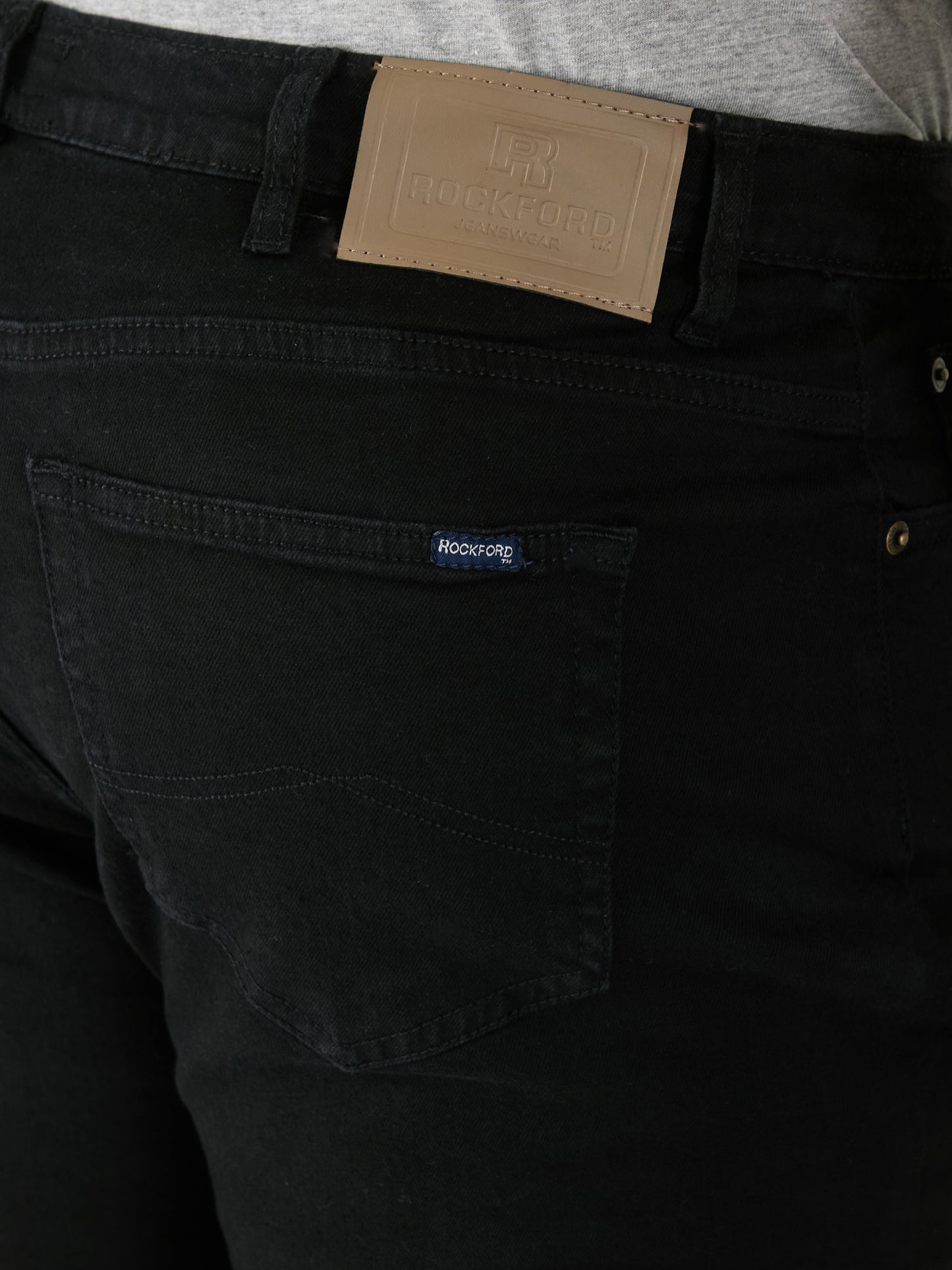 CARLOS -ROCKFORD Black Classic Comfort Fit Stretch Jeans